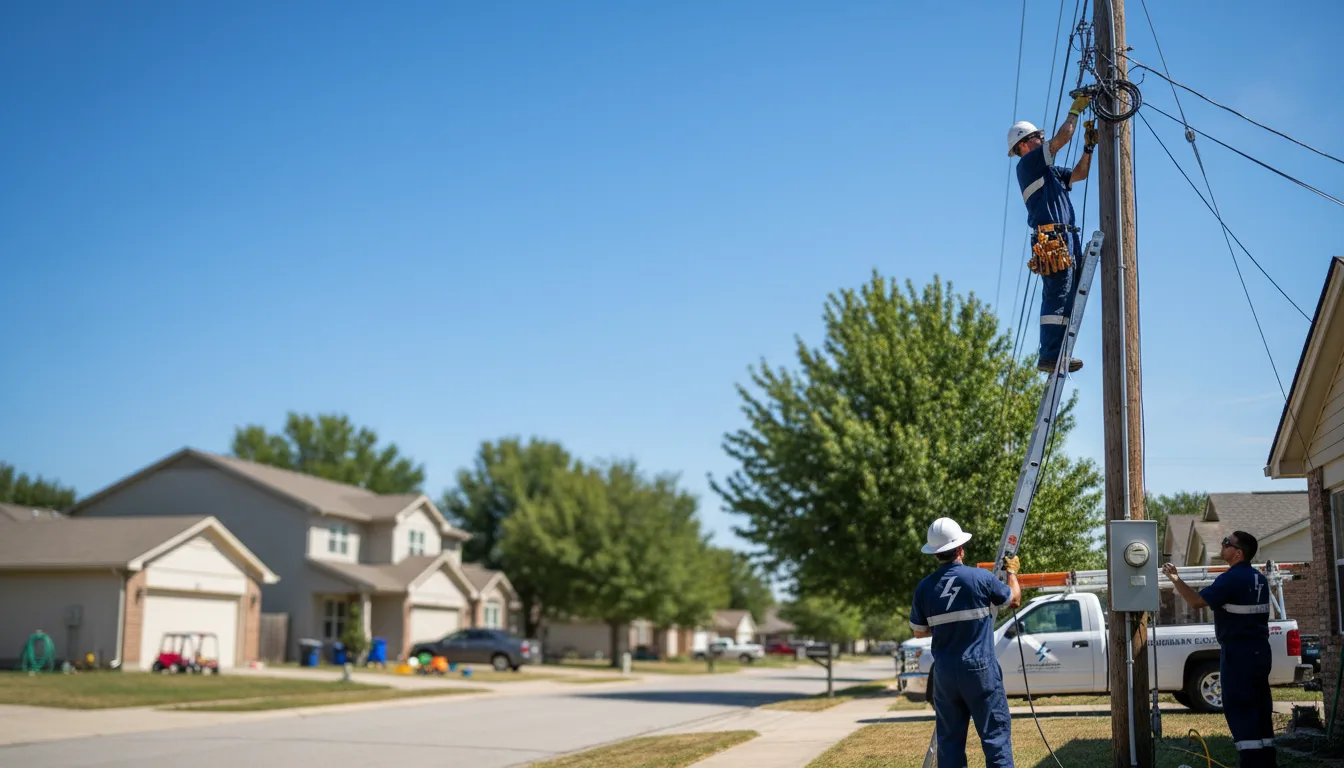 Residential electrician providing installation services in Goldsmith, TX